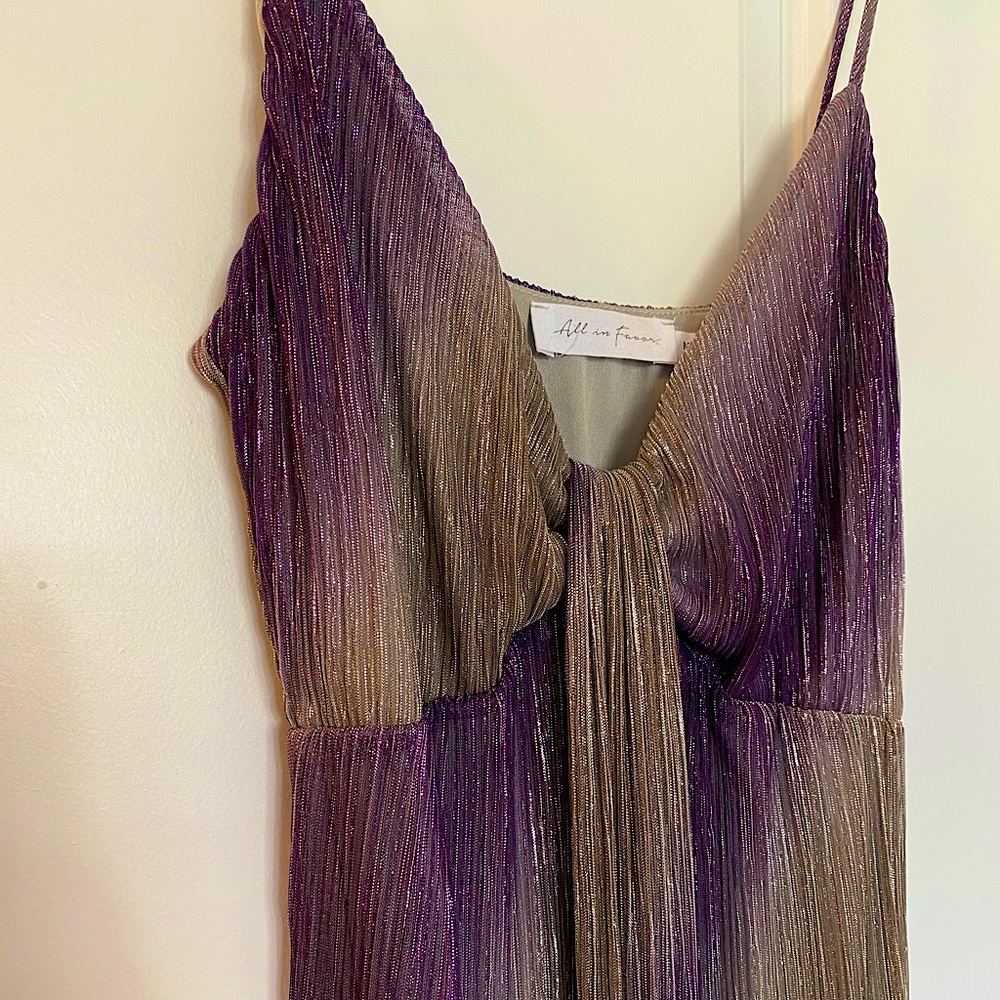 All In Favor Purple Ombré Sleeveless Midi Dress